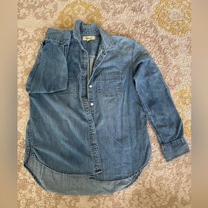 Madewell Blue Denim Button-Up Shirt